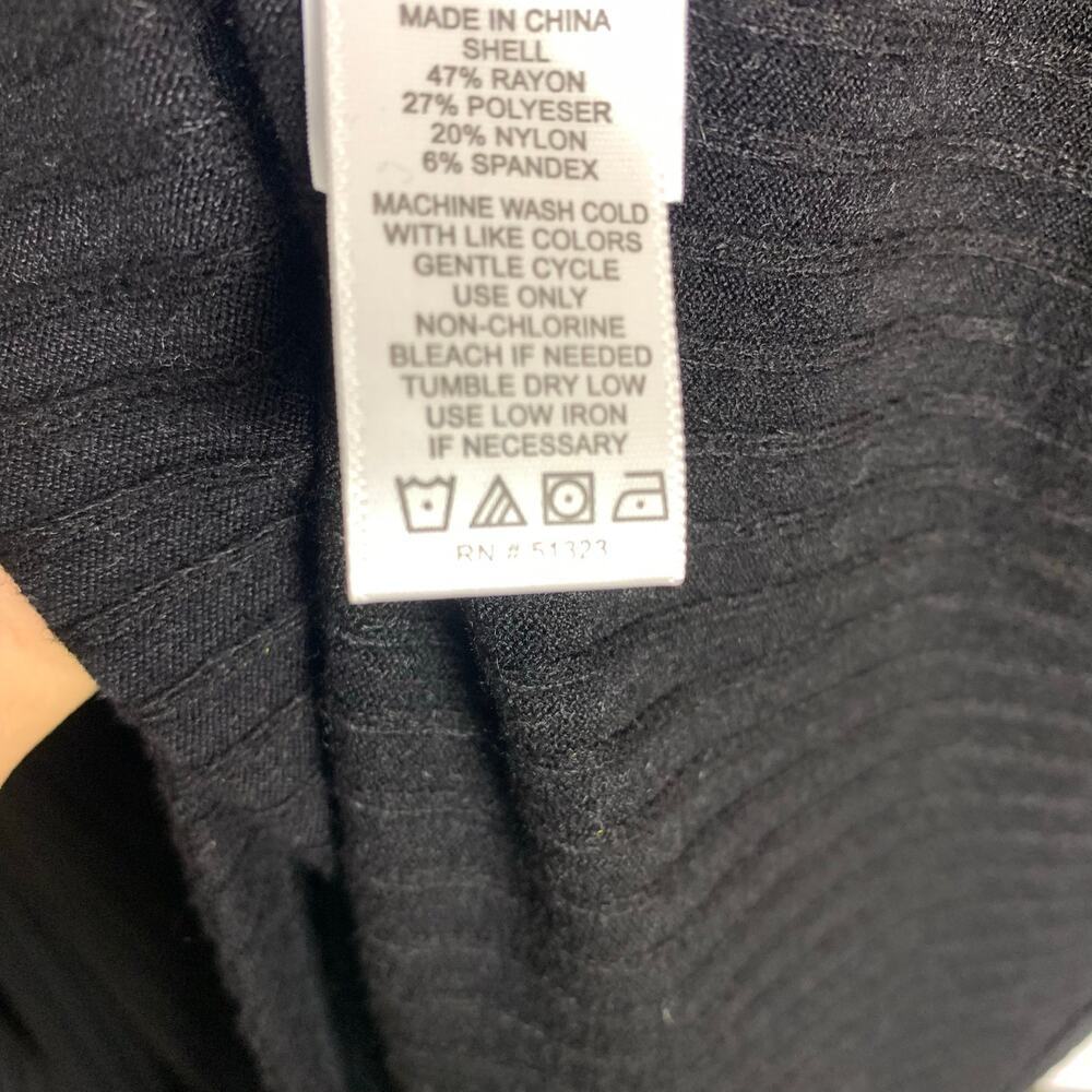 1. STATE Black Rib Knit Cut-Out V-Neck Top NWT Size XL - Picture 6 of 8